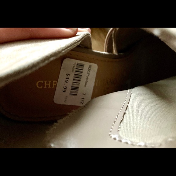 Christian Siriano tan open toe stiletto heels 71/2 - Picture 3 of 6